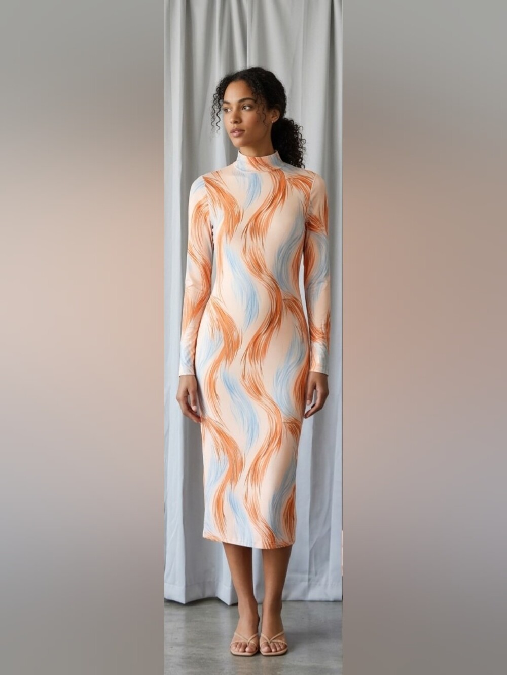Shein Maxi Multi-colored Dress Size Large Like New (ONLY)